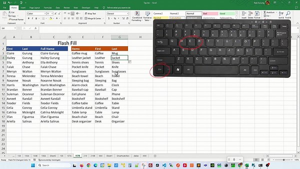 Flash Fill Vs Auto Fill - Excel Tips and Tricks