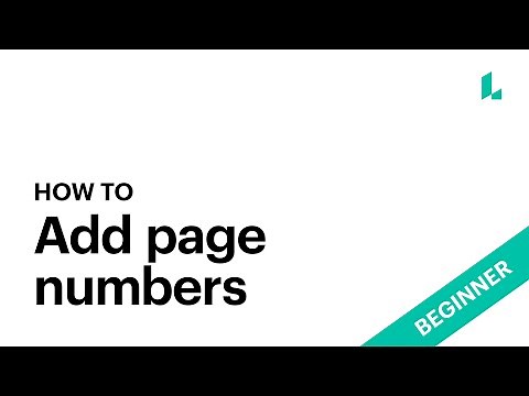 Add page numbers to Lucidpress documents [ Lucidpress Tutorials ]