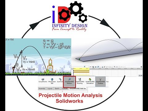 Projectile Motion Analysis using Solidworks