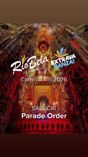 ✨ The official parade order for Rio Carnival 2026 is out Get ready...