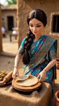Miniature Doll Village Paratha recipe ASMR Indian village #asmr #minidoll #breakfast #ai
