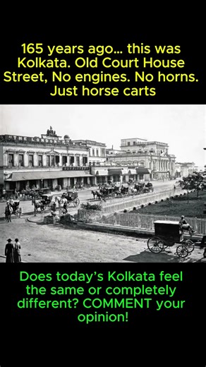 Kolkata 165 Years Ago! 1860s Old Court House Street Restored in Motion | Rare India History #shorts