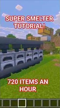 Super smelter tutorial!! #tutorial #minecraft