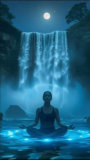 Waterfall Meditation - full video available #healingfrequencies #meditation #mindfulness