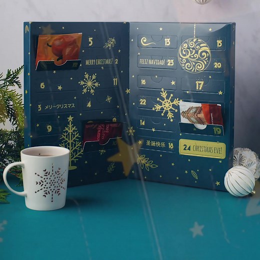 Sip your way to Christmas with our 24 Days of Tea Advent Calendar. Behind each door is a tea-filled surprise that is sure to make the holiday season a delight. | Adagio Teas