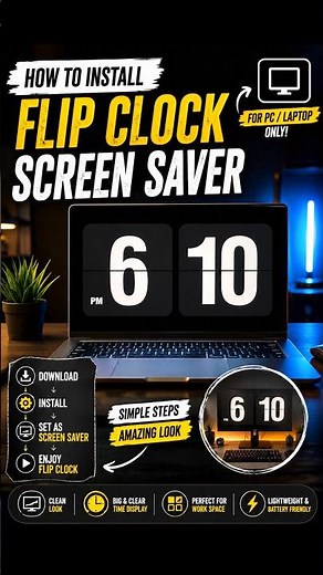 Turn Your PC Into a Live Wallpaper! 🤯 Free Screen Saver Trick #shorts