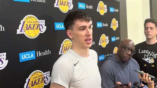 Lakers Practice: Jake LaRavia On Guarding Kevin Durant, Playing Physical Vs Rockets