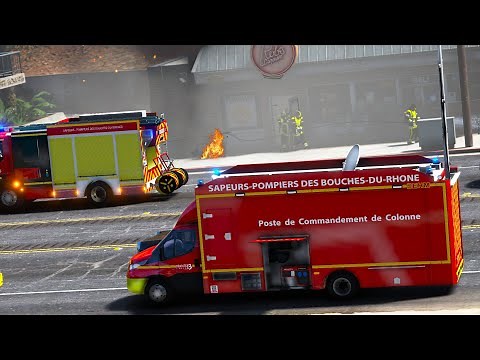 [GTA 5] LES POMPIERS COMBATTENT UN GROS FEU DE MAGASIN | SDIS13