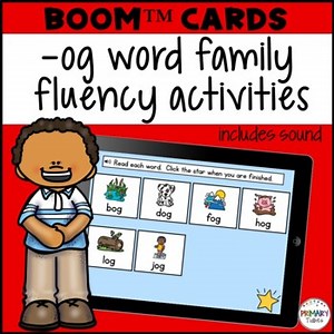 CVC Word Family Fluency Activities Boom™ Cards