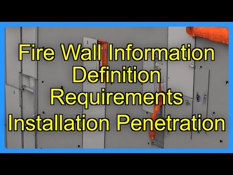 Fire Wall Information Definition Requirements Installation Penetration