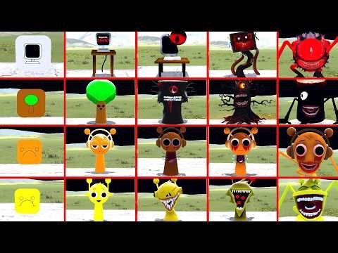 ALL SPRUNKI FAMILY VS SPRUNKI CURSED FORMS – SIZE COMPARISON & POWER RANKING | GMOD