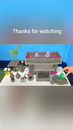 ‎​The Magic of Clay: Self-Assembling Miniature House! ✨ #Shorts #MittiLab‎ #ReverseMagic‎