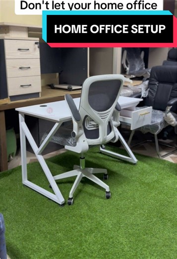 The perfect home Office setup ✨ 1.2m metallic frame office desk ergonomic office chair 💰Ksh 23,000 #homeofficesetup #studytableandchair #officedeskandchair #officetableandchair #officefurniture