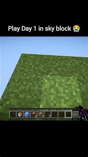 Day 1 in sky block 😶 #minecraft #shorts #sky #skyblock #viral