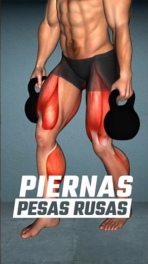 4 Mejores ejercicios para piernas con pesas rusas. ¿Cuál es tu favorito? #kettlebell #