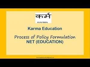 2.b Process of Policy Formulation in Education (UGC NET)