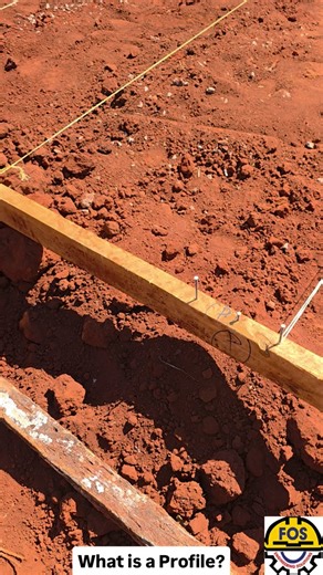 What is a Profile Board? They are used to set out the plan shape of a building or other construction. Profile boards are used in pairs (or more). They are usually horizontal boards with each supported on a pair of stakes. A stringline is run between a pair of them showing the outline of the building. Additionally, by placing the boards at a suitable height, they can also be used to indicate the finished height of edge features etc. For example to show an offset height of edge forms. Captured in 
