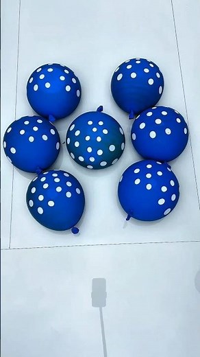 Balloon Art 🔵✨ | Blue Polka Dot Balloon Circle Design #viralshorts