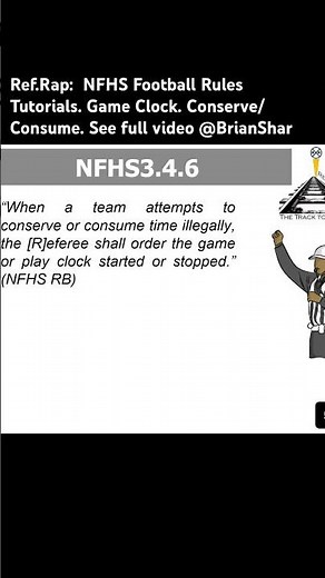 Ref.Rap: NFHS Football Rules Tutorial. Game Clock. #playfootball See ​⁠‪@BrianShar‬