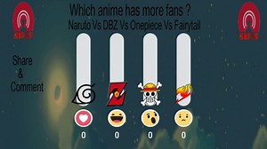 117K views · 8.7K reactions | Which anime has more fans ? 2500 reactions are need to win the battle. Checkout Animizers | Anime Live | Facebook