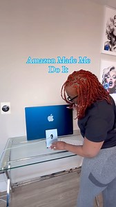 😬Welp on another episode of “#Amazon made me do it”😂 I absolutely love this blue Imac that I can use on the daily to host my live classes. It’s perfect for when i’m teaching my students plus i love how the blue color matches my apartment. Anywho comment the word “Amazon” below if you want me to send you the link so you can order yours to. 😍💚💞🐺 Like, Share & Save this post and follow @craftingwithcassandra for more gems •••••Shop sublimation paper and ink, party favor photo & sticker paper,