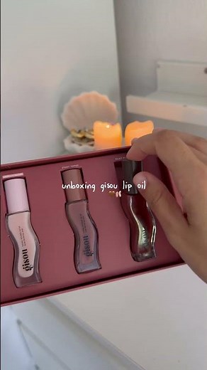 Unboxing the New Gisou Honey Infused Lip Oils 🍯💋✨ #aesthetic