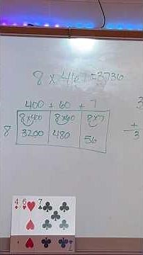 multiply using area model “box method” 1 digit x 2 or 3 digit