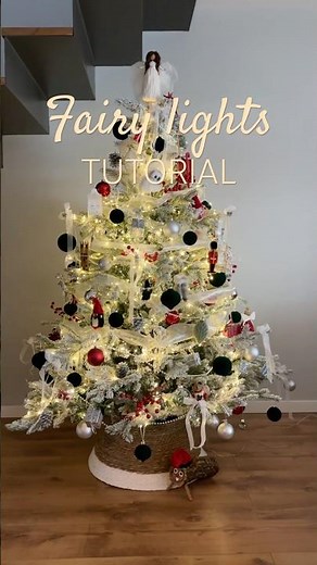 Fairy lights aka Firecracker lights on a Christmas tree. ✨ #tutorial #christmastree #christmaadecor