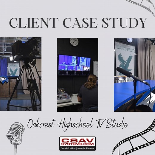 ⚠️Case Study Alert!⚠️ Our team was proud to install AV systems that provided students with hands-on production experience and helped prepare them for future careers in the audiovisual industry! Click here to read the entire case study: https://csavsystems.com/case-studies/oakcrest-high-school-tv-studio-case-study/ | CSAV Systems | Facebook
