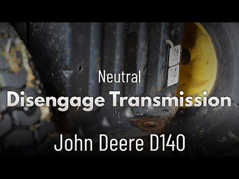 How to disengage the hydrostatic transmission (Neutral) on a John Deere 100 series lawn mower