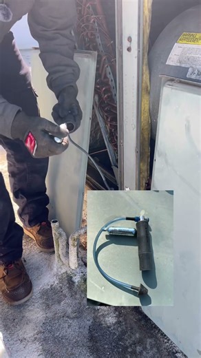 Clogged ac drain line fixed. #hvac #hvacrepair #technician #foryou #creator #ac