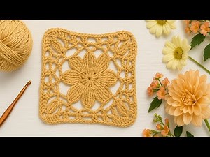 Crochet This Beautiful Flower Square with Me 🌸 | Easy for Beginners