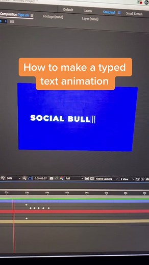 How to make a typed text animation #aftereffects #aftereffectstutorial #learn #fyp