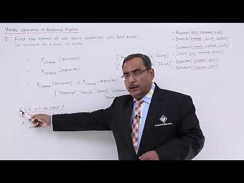 DBMS - Union Operation in Relational Algebra