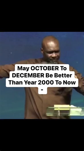 1.2K views · 114 reactions | May OCTOBER To DECEMBER Be Better Than Year 2000 To Now - Apostle Joshua Selman #reelsvideoシ #reelsviralシ #reelsfbシ #fypシ゚ #viralvídeos #everyone #ApostleJoshuaSelman #apostlearome #apostlejoshuaselmannimak | Choose one | Facebook