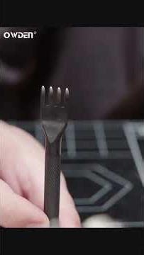 Create a beautiful leather card holder with OWDEN's essential tools! #leathertooling #leathertool