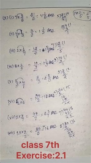 Class 7th maths||Chapter:2 Exercise:2.1 Fractions and Decimals||Ncert maths class 7|Cbse #viralvideo
