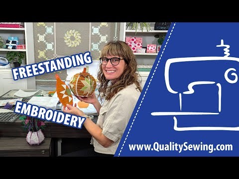 How do I make free standing embroidery with applique?