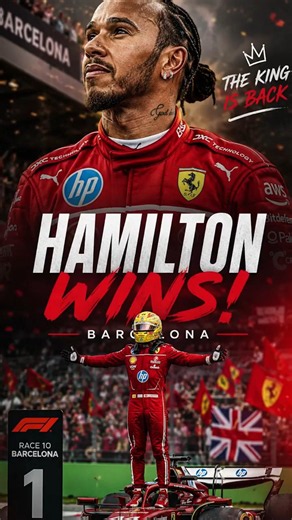 HE DID IT! Lewis Hamilton wins in Barcelona! 🏆 #F1 #LewisHamilton
