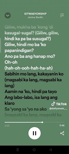 Sitwasyonship: Janine Berdin Original Song Lyrics