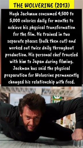 Hugh Jackman Ate 5,000 Calories a Day for The Wolverine! #wolverine #xmen #marvel #movie #shorts