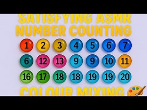 "Satisfying ASMR Number Counting | Colour Mixing for Kids | Relaxing Visuals & Sounds 🎨🔢"