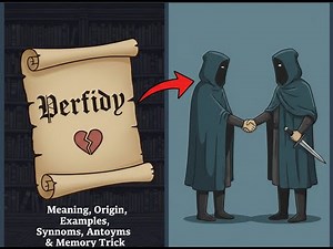 Perfidy — Meaning, Origin, Examples, Synonyms, Antonyms & Memory Trick | Visual Vocabulary