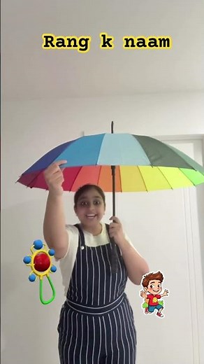 Rango Ke Naam Hindi Mein | Colour Learning with Umbrella 🌂 | Kids Hindi Rhyme