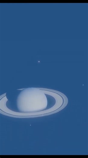 ✨️Soft music flows as Saturn's moons drift calmly around its rings, a peaceful dance in space🪐✨️🌌