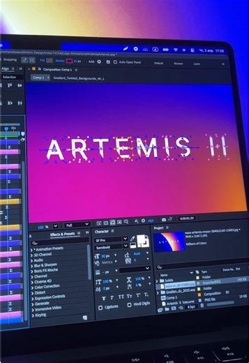 Celebrating Artemis 2 with Stunning Logo Animation
