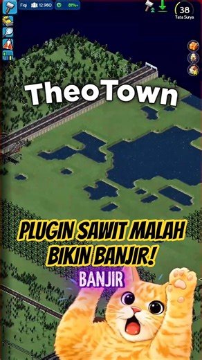 PLUGIN POHON SAWIT DI THEOTOWN! MALAH BIKIN BANJIR! #shorts