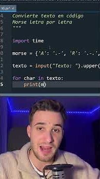 Traduciendo Código MORSE en Python! (EN 1 MINUTO)