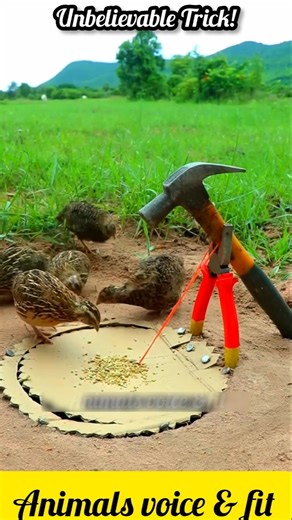Smartest Quail Trap Ever Made | Genius Hunting Idea | Mind-Blowing Mechanism #shorts #birds