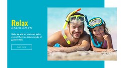 Beachfront resort with waterpark - HTML Template by Nicepage